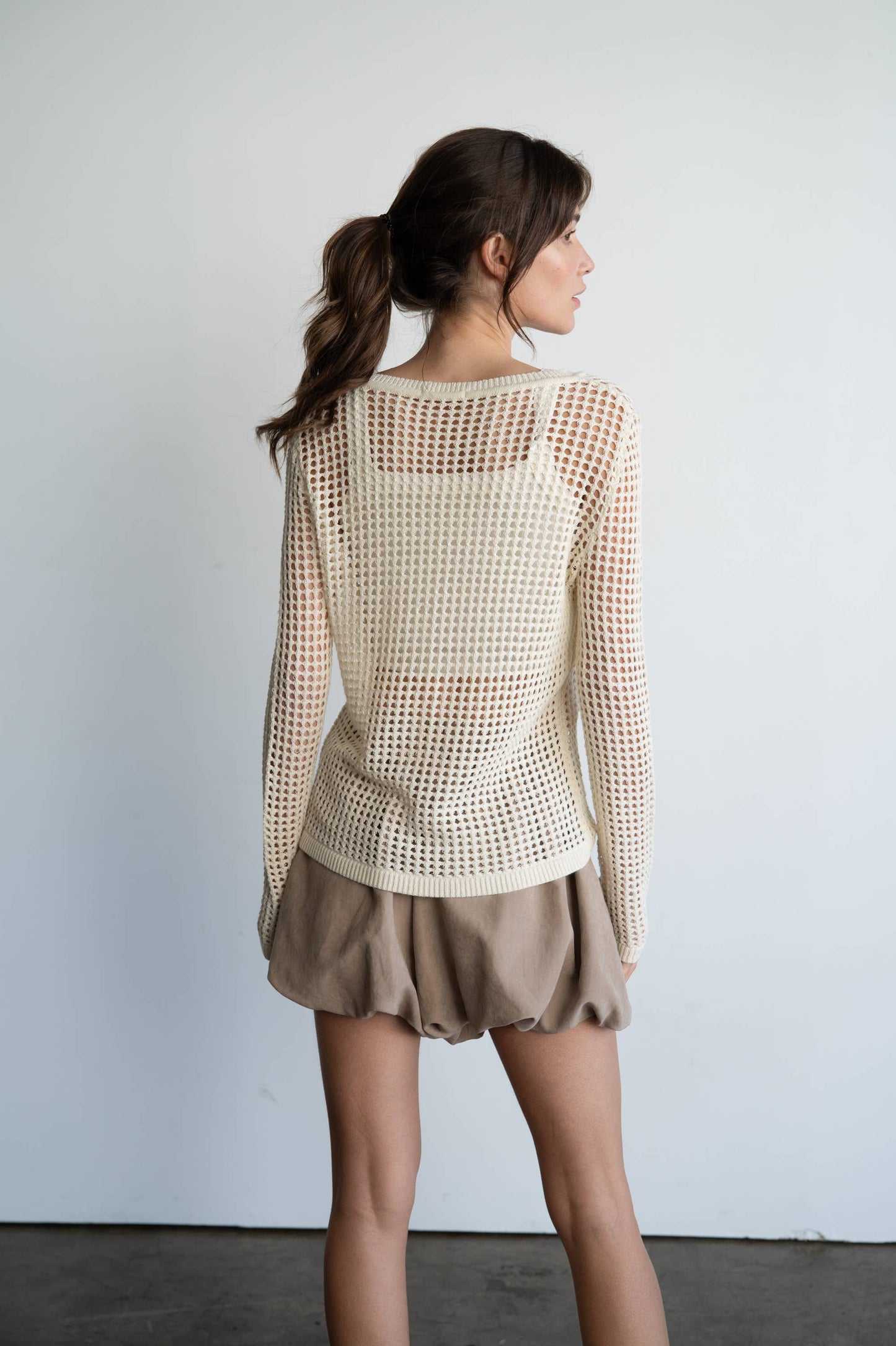Beige Bubble Shorts