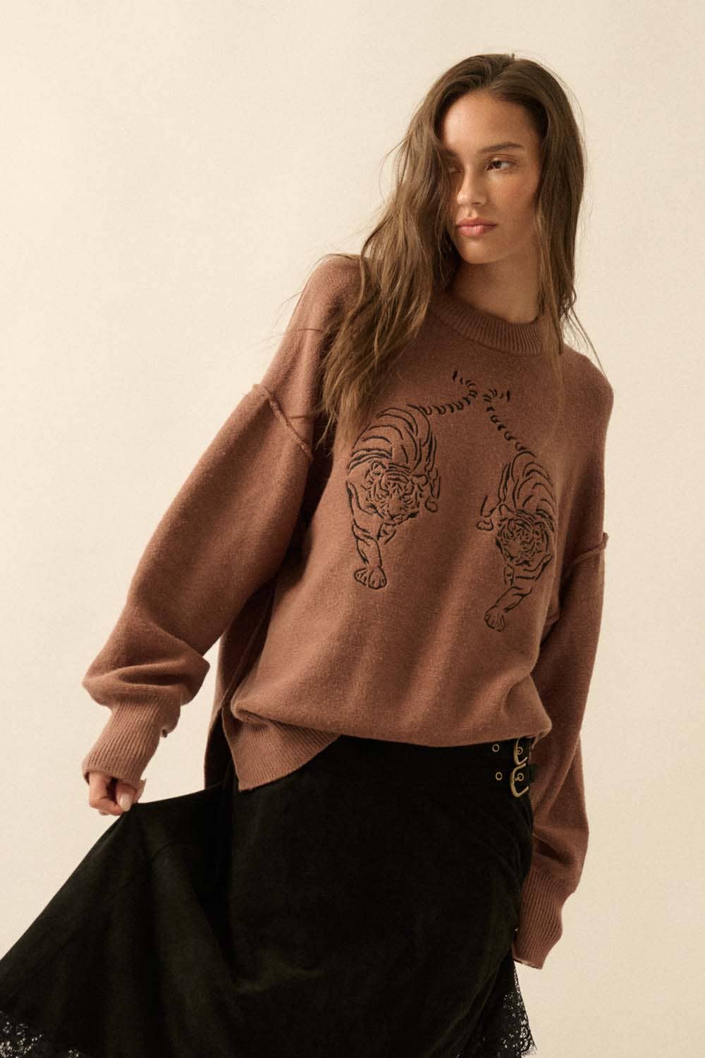 PREORDER Tiger Sweater - Mocha