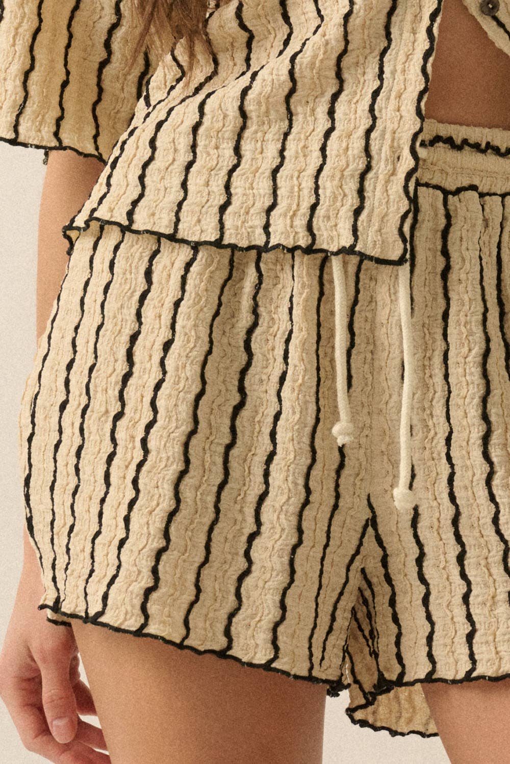 Striped Knit Shorts