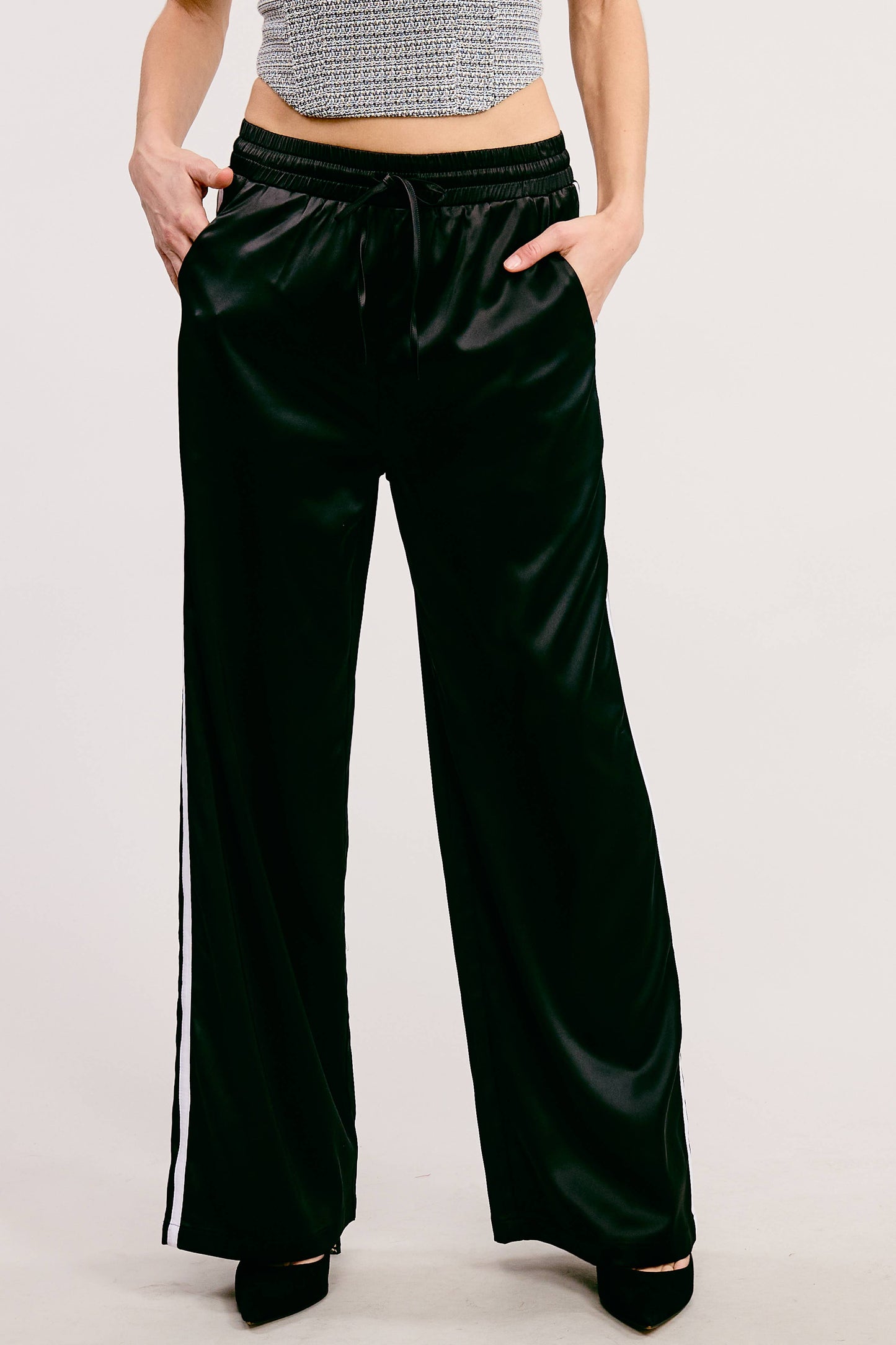 Satin Track Pants