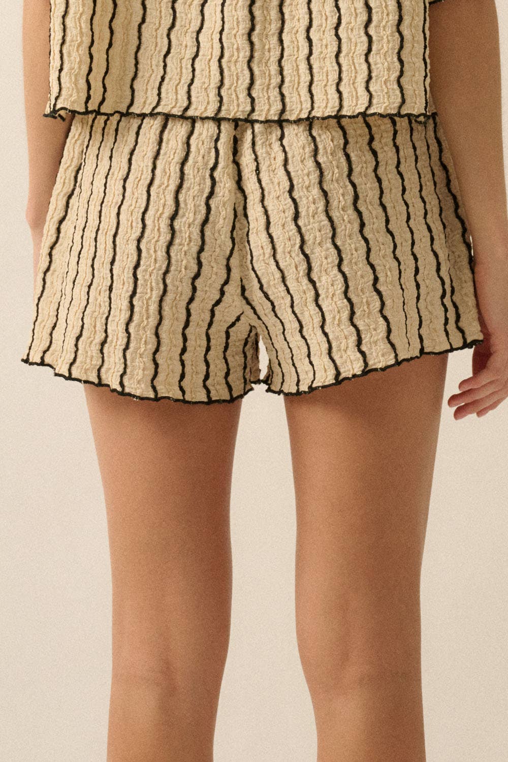 Striped Knit Shorts