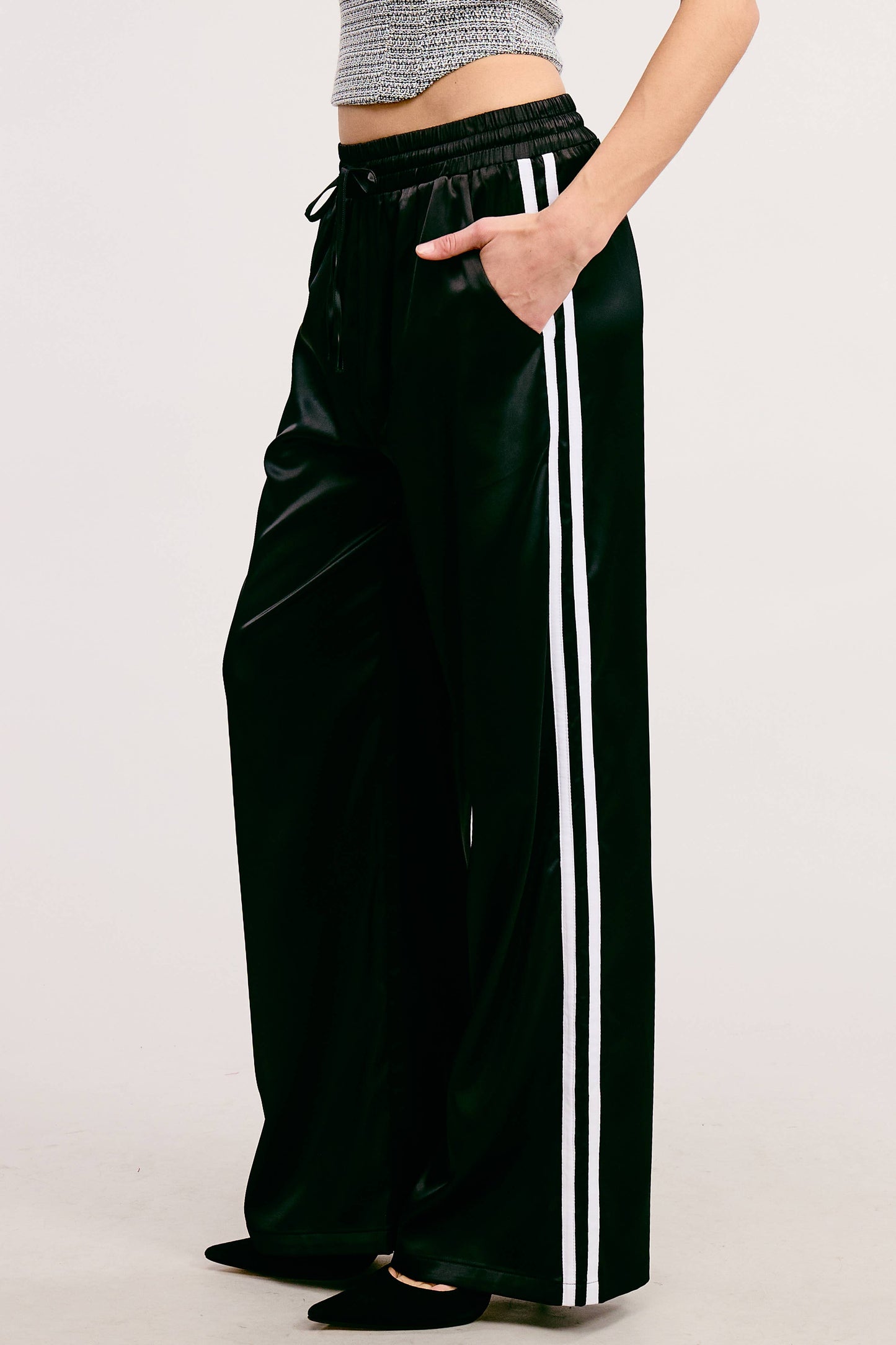 Satin Track Pants
