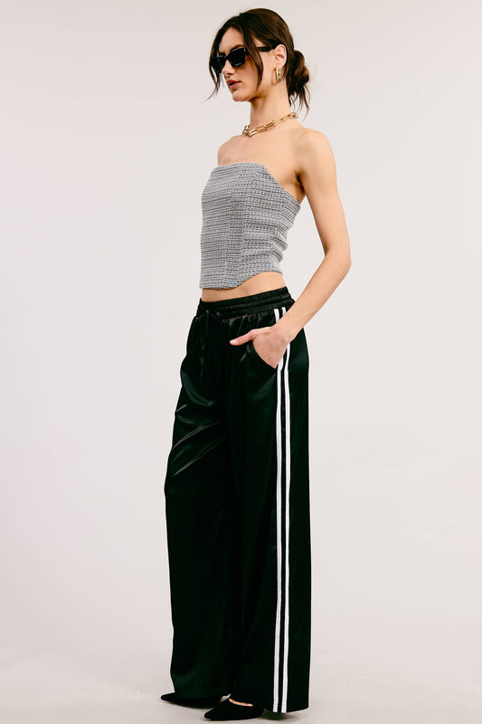 Satin Track Pants