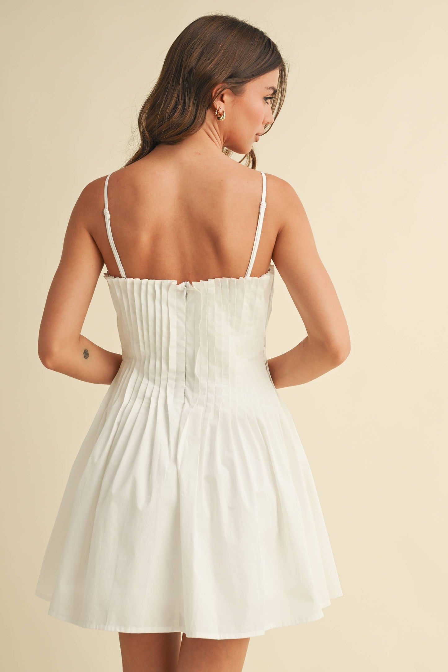Flared Pleated Dress