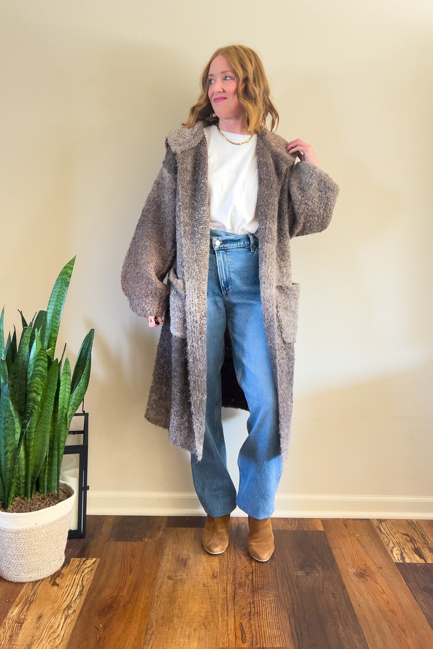 Ultra Cozy Oversized Obre Brown Hooded Duster