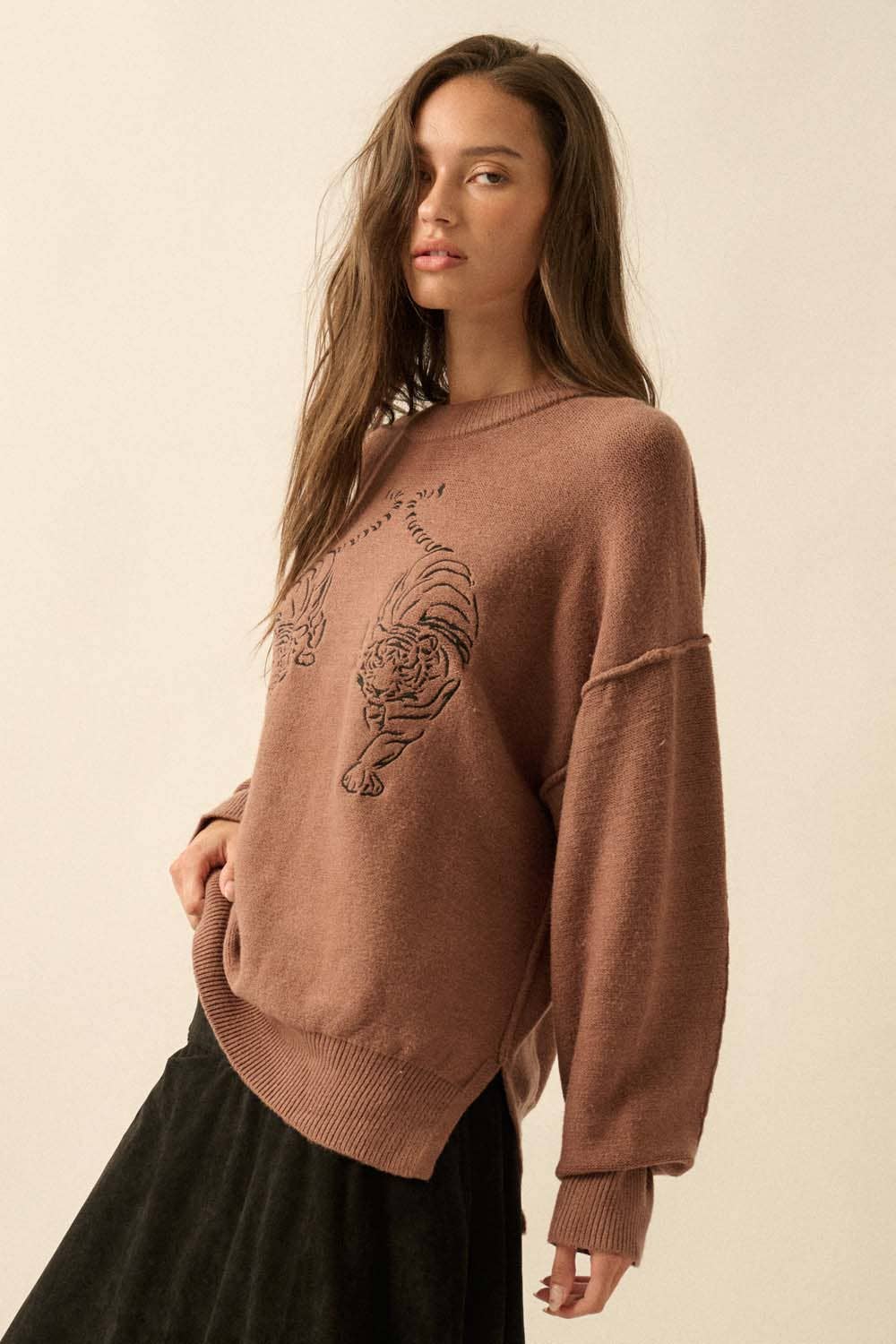 PREORDER Tiger Sweater - Mocha