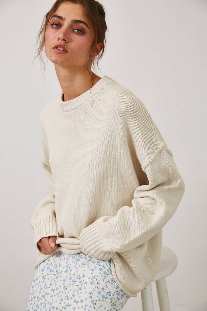 Relaxed Boyfriend Crew Sweater