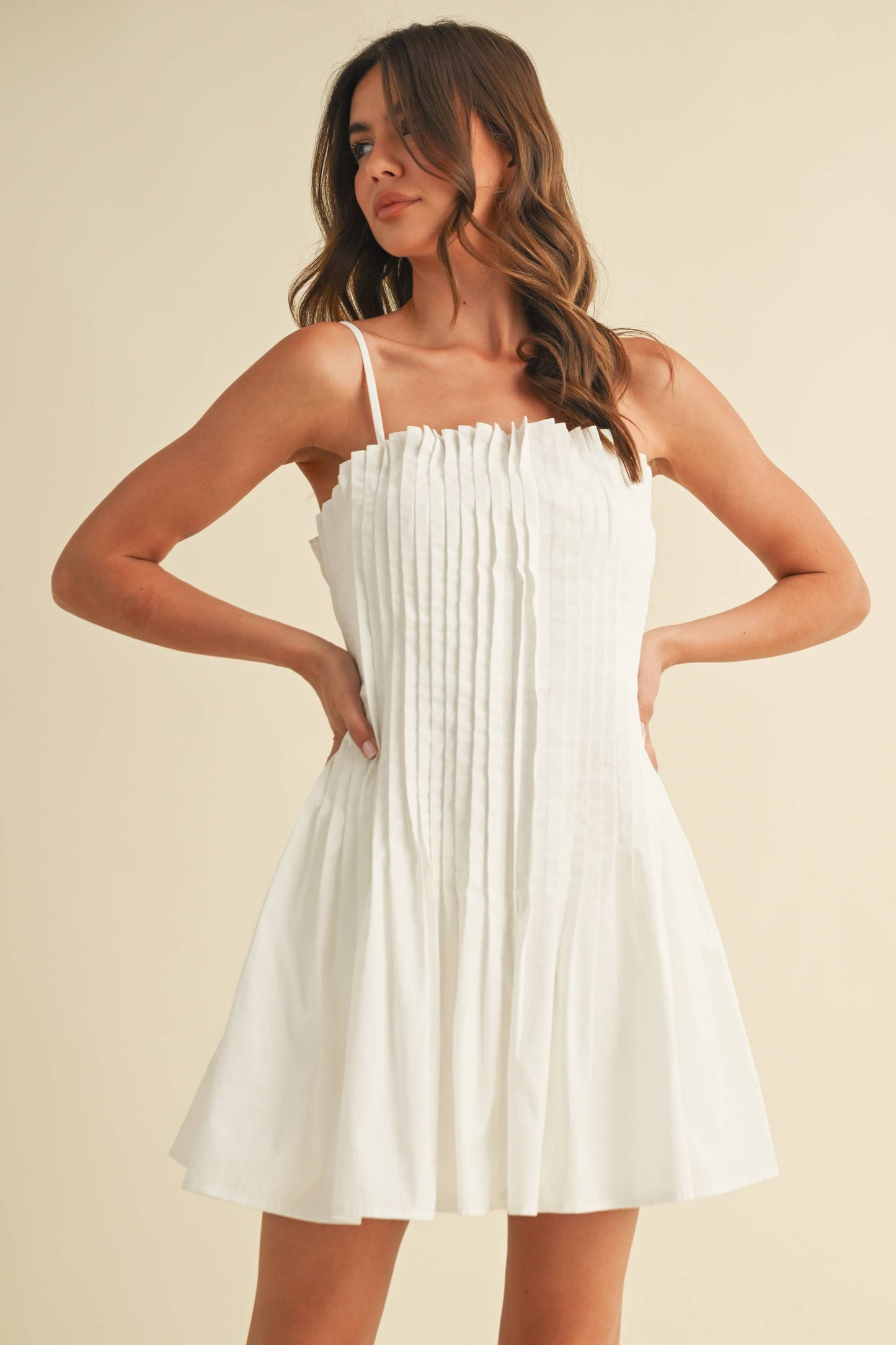Flared Pleated Dress