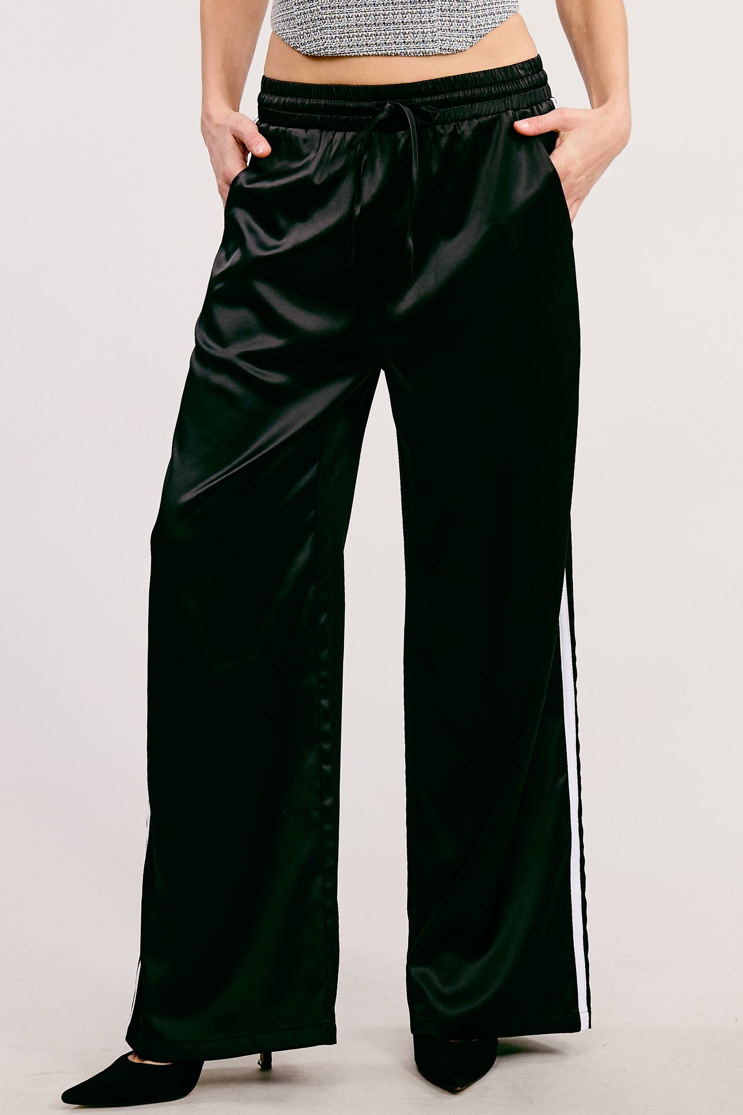 Satin Track Pants