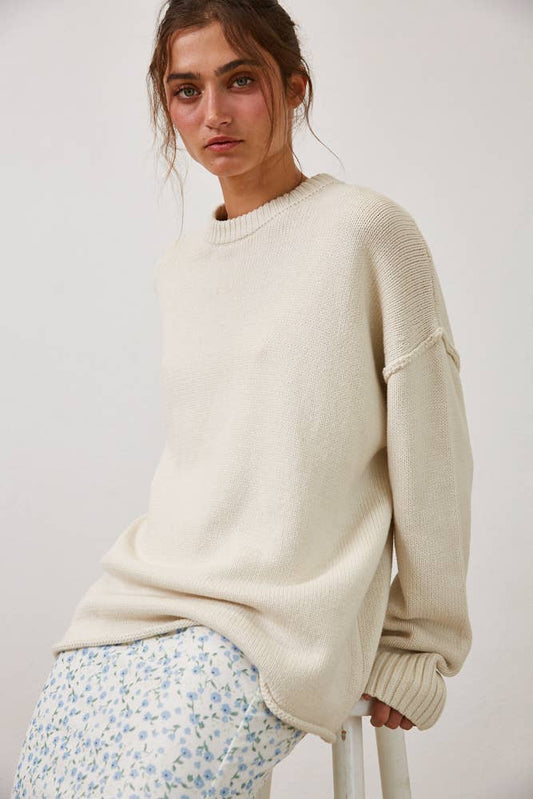 Relaxed Boyfriend Crew Sweater