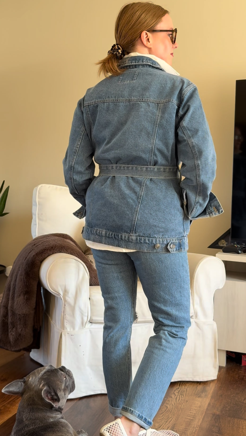 Belted Denim Jacket