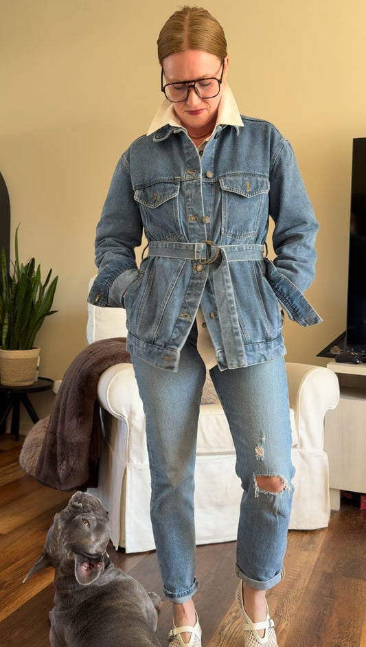 Belted Denim Jacket