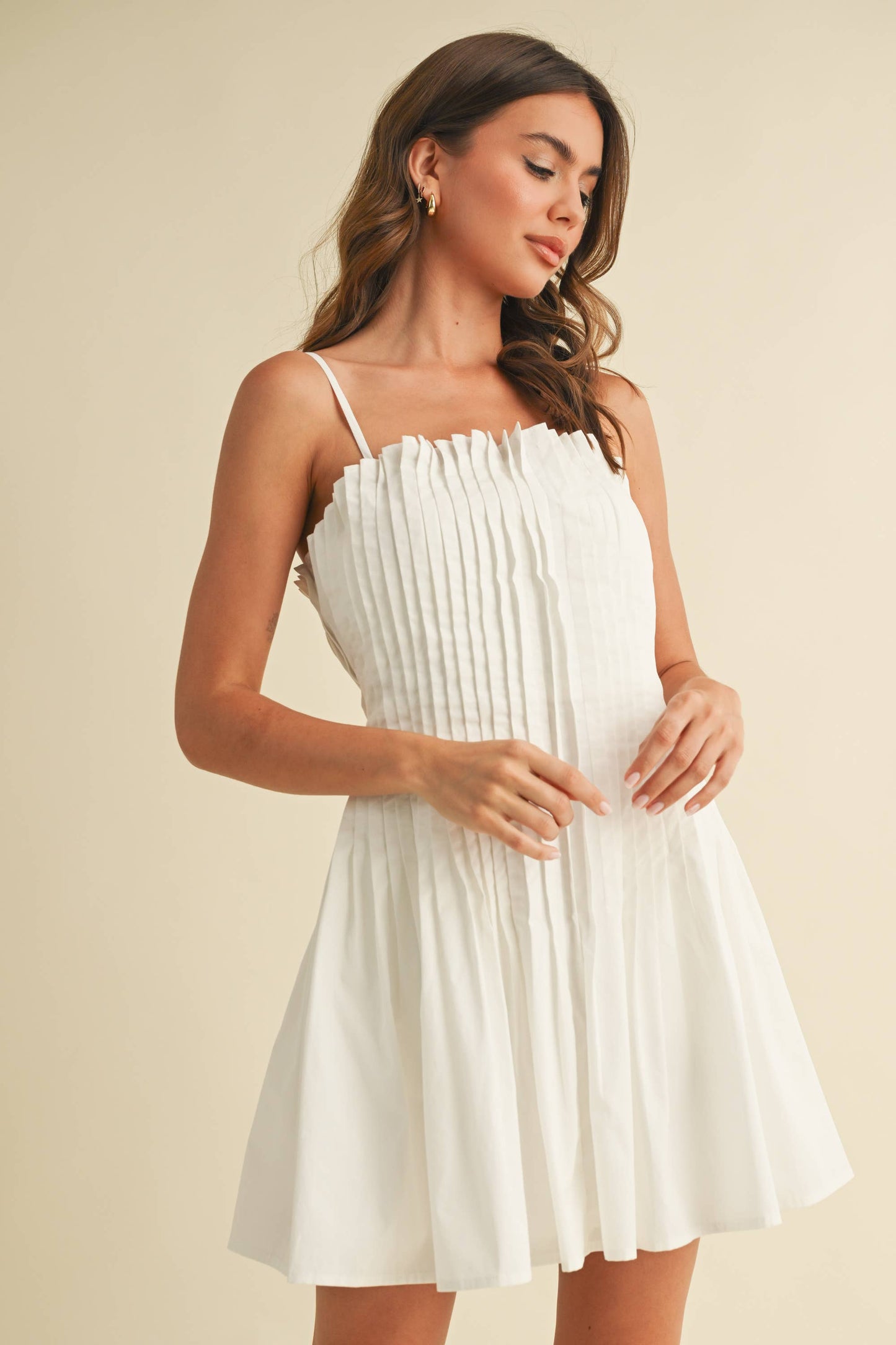 Flared Pleated Dress
