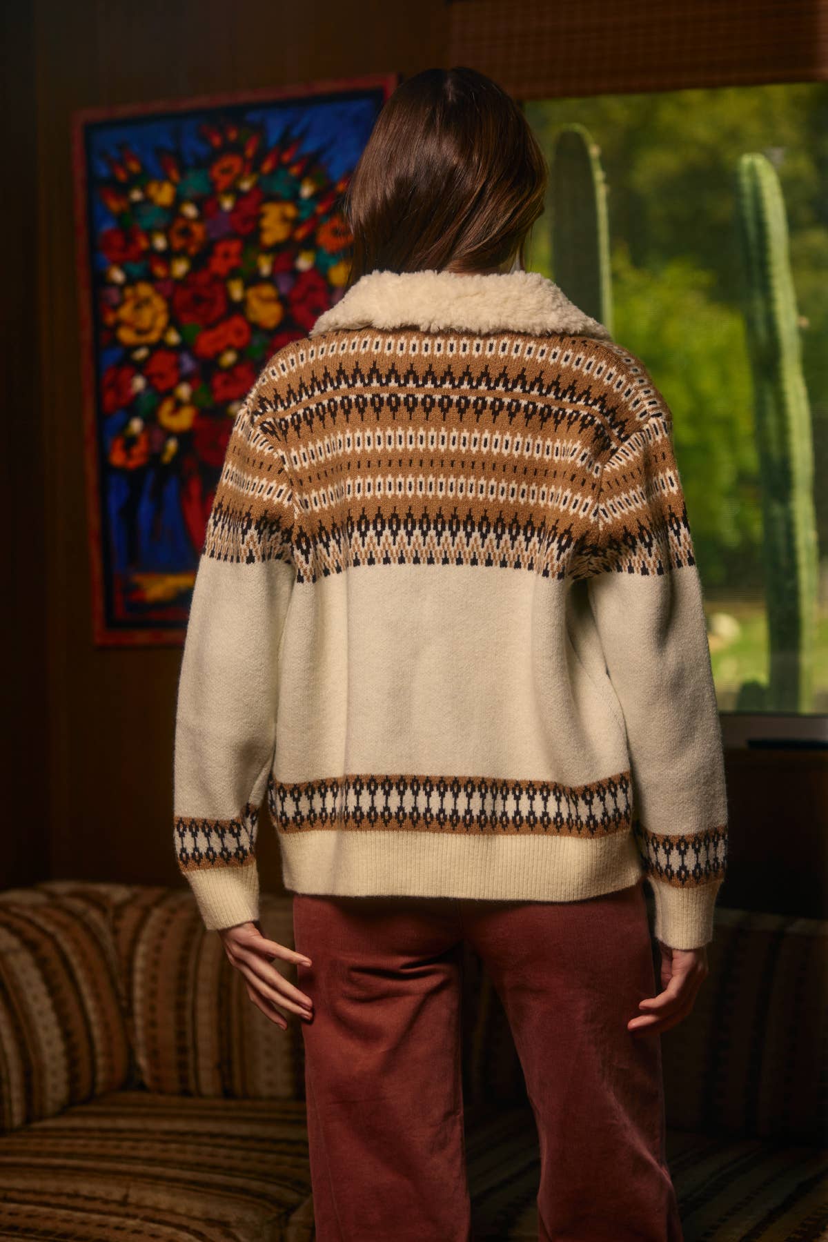 Horse Knit Sweater Jacket