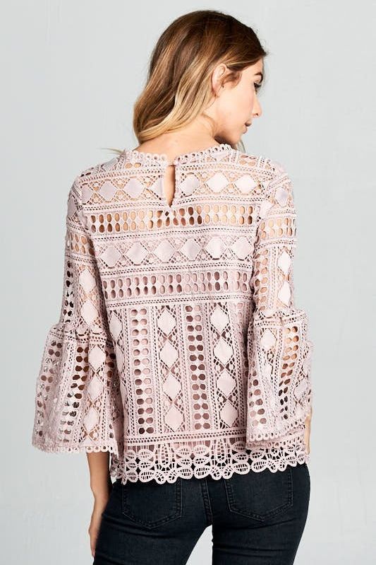 Blush Lace Top