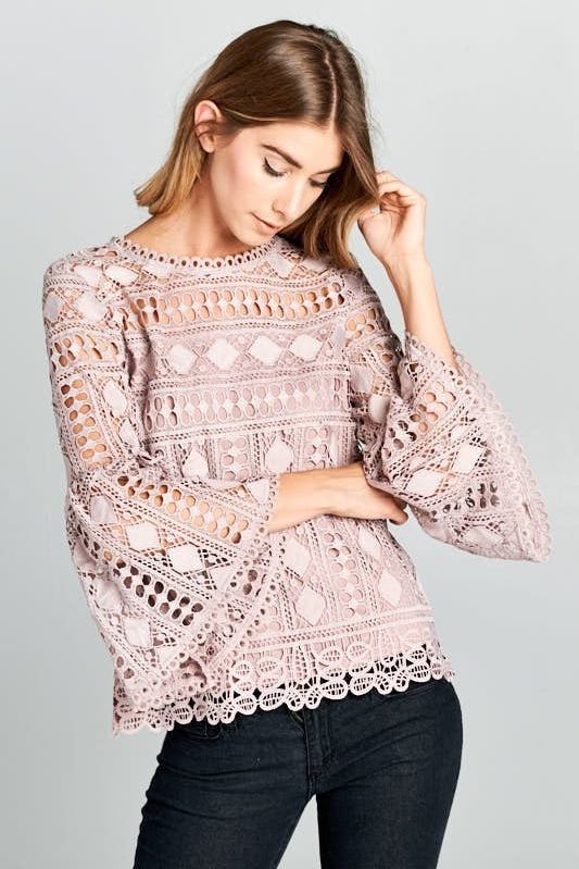 Blush Lace Top