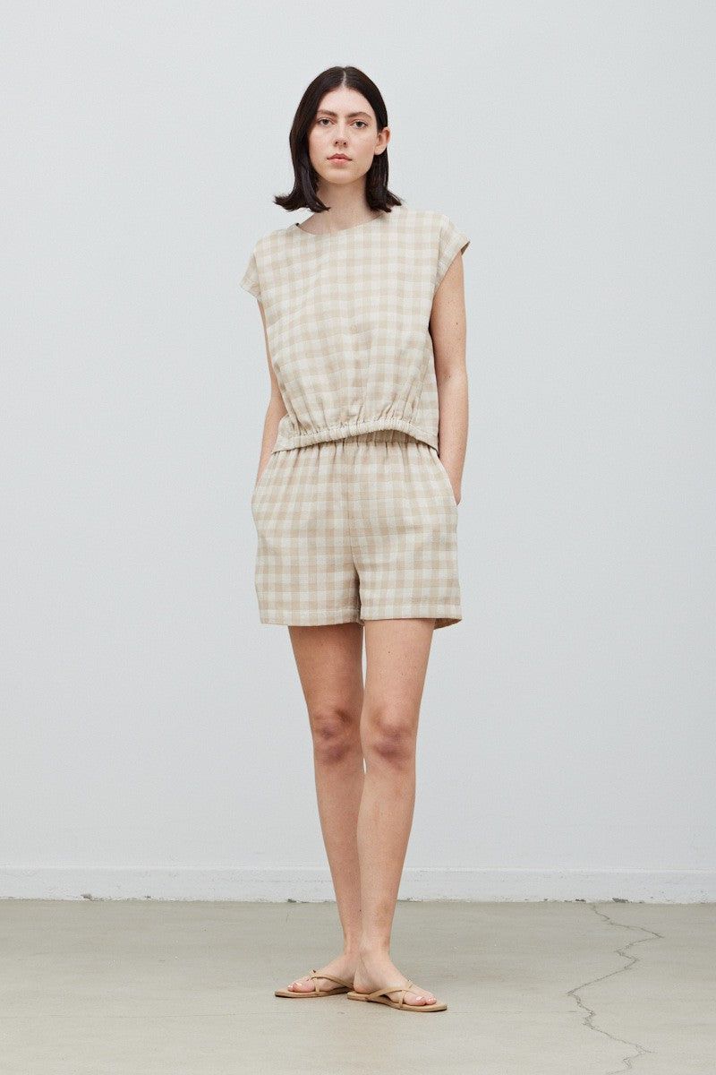 Checkered Sleeveless Top