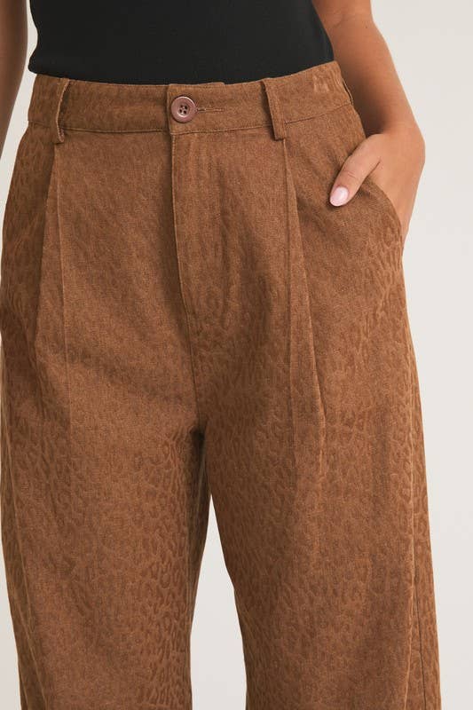 Leopard Wide Leg Pant