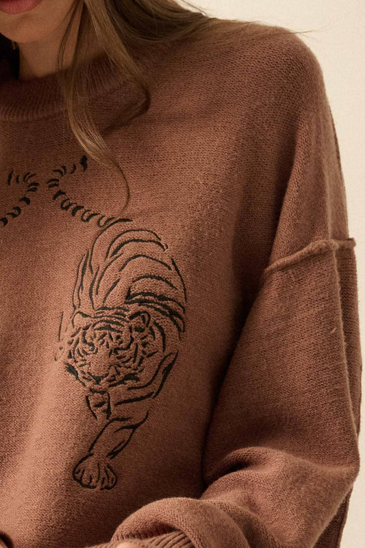 PREORDER Tiger Sweater - Mocha