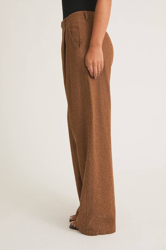 Leopard Wide Leg Pant