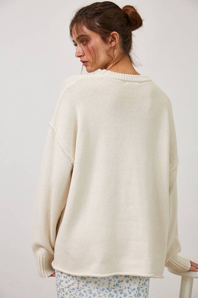 Relaxed Boyfriend Crew Sweater