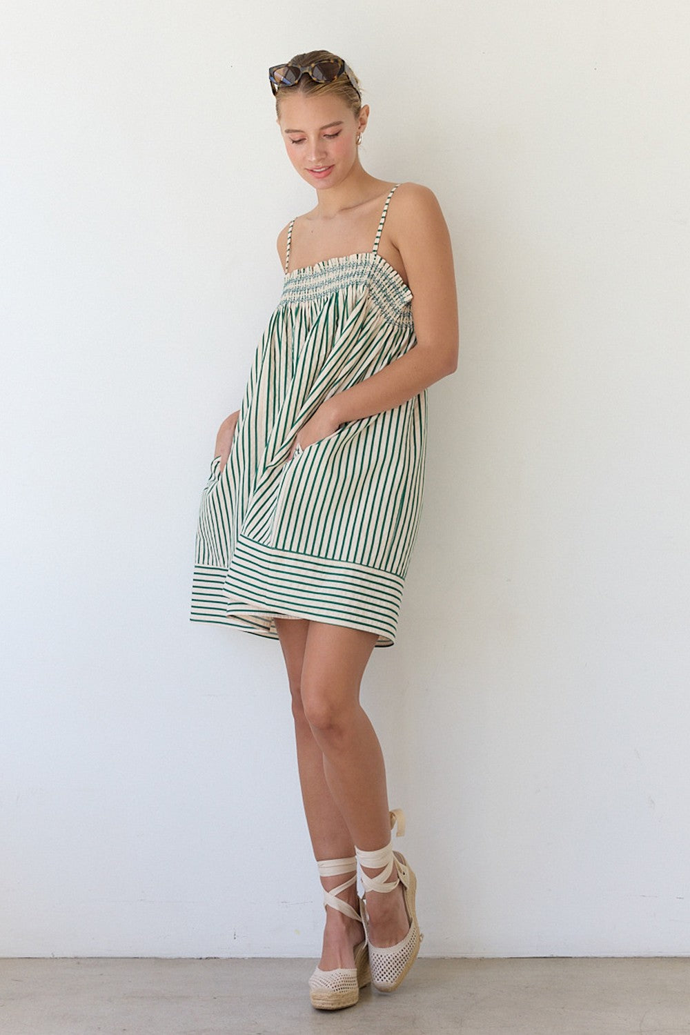 Stripe Babydoll Dress