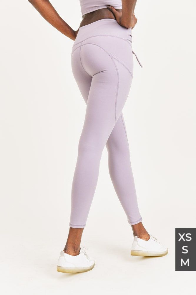 Tie Front Highwaisted Leggings with Pockets