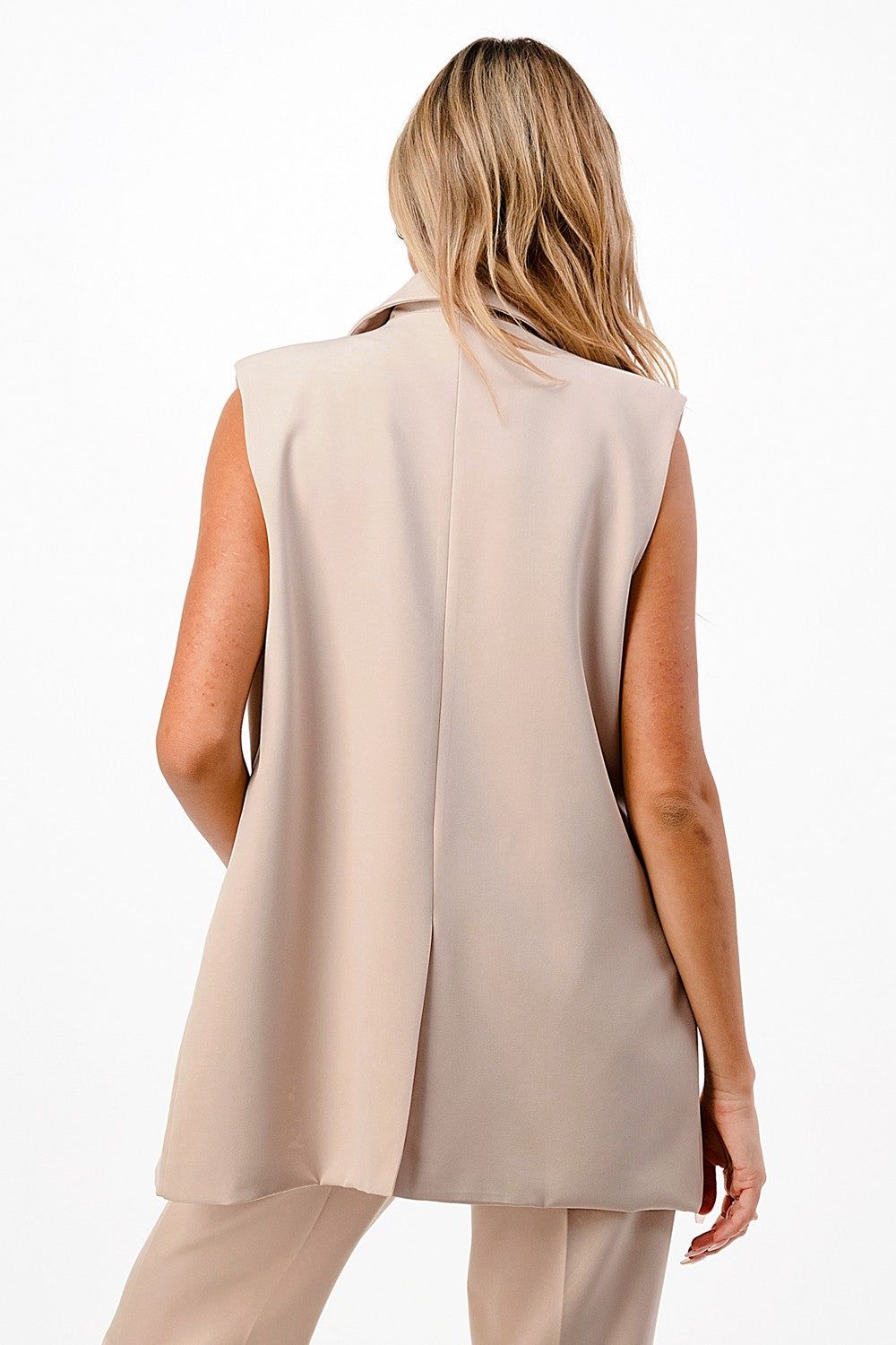 Sleeveless Blazer Vest