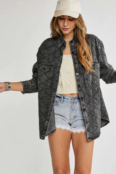 Black Denim Shacket