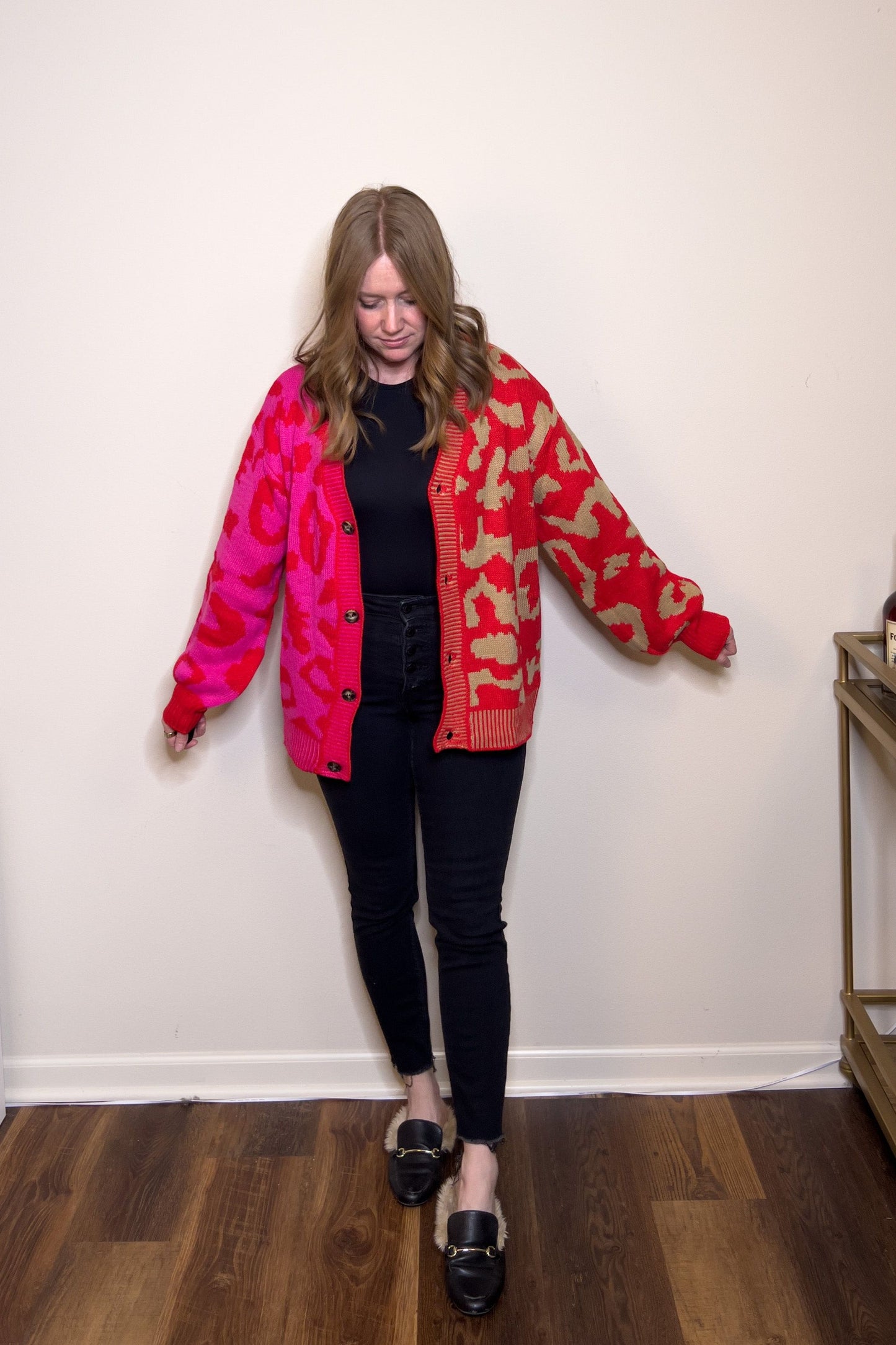 Pink Leopard Cardigan