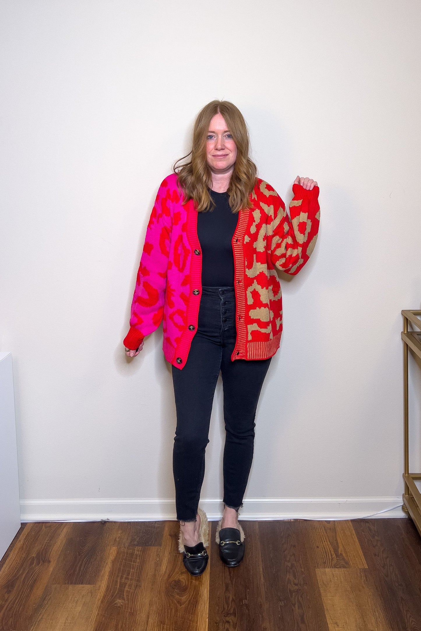 Pink Leopard Cardigan