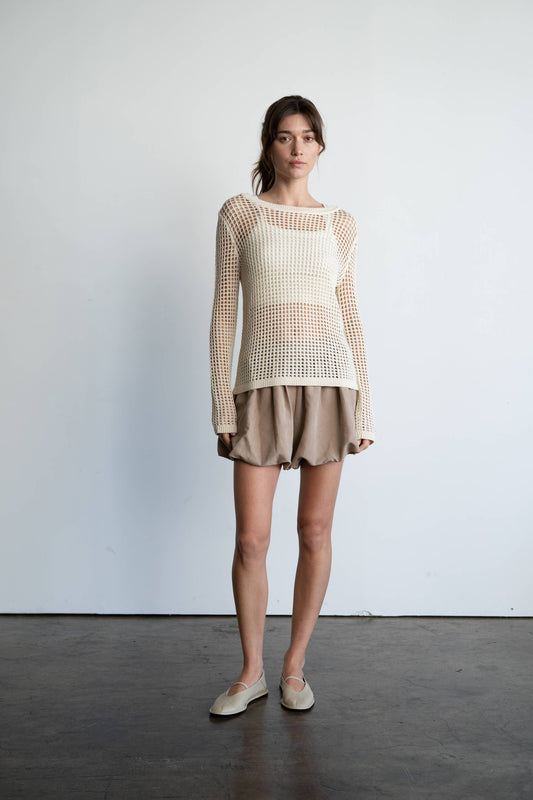Beige Bubble Shorts