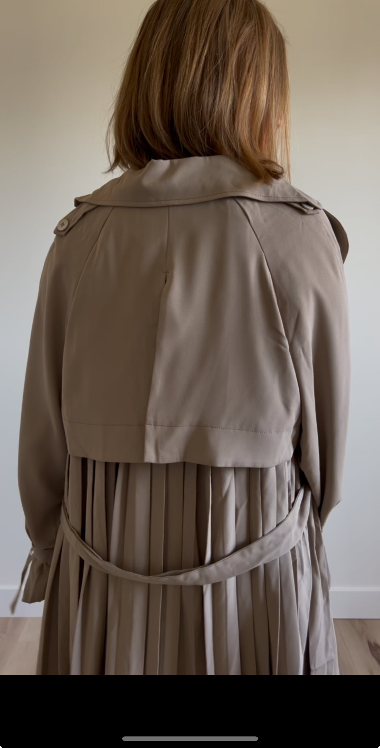 Pleated Trench Coat