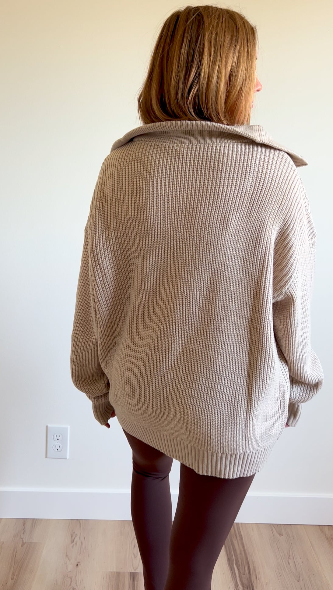 Cozy Half Zip Knit Sweater