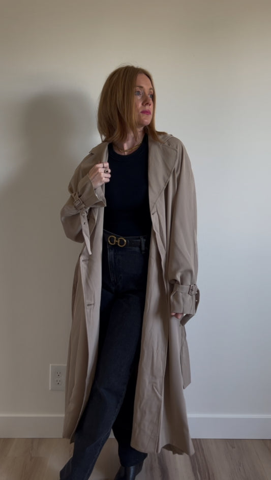 Pleated Trench Coat