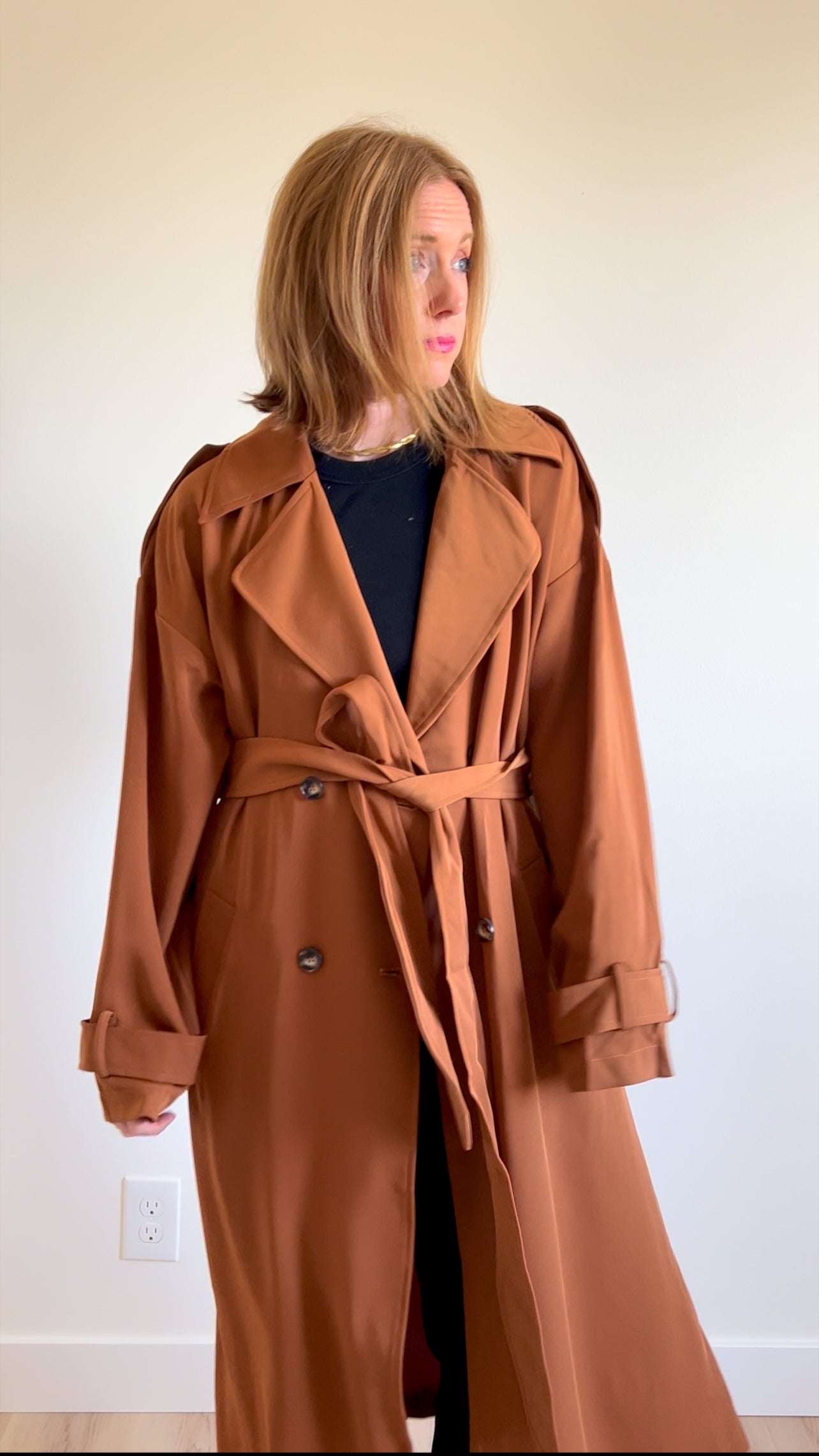 Shining Star Brown Trench