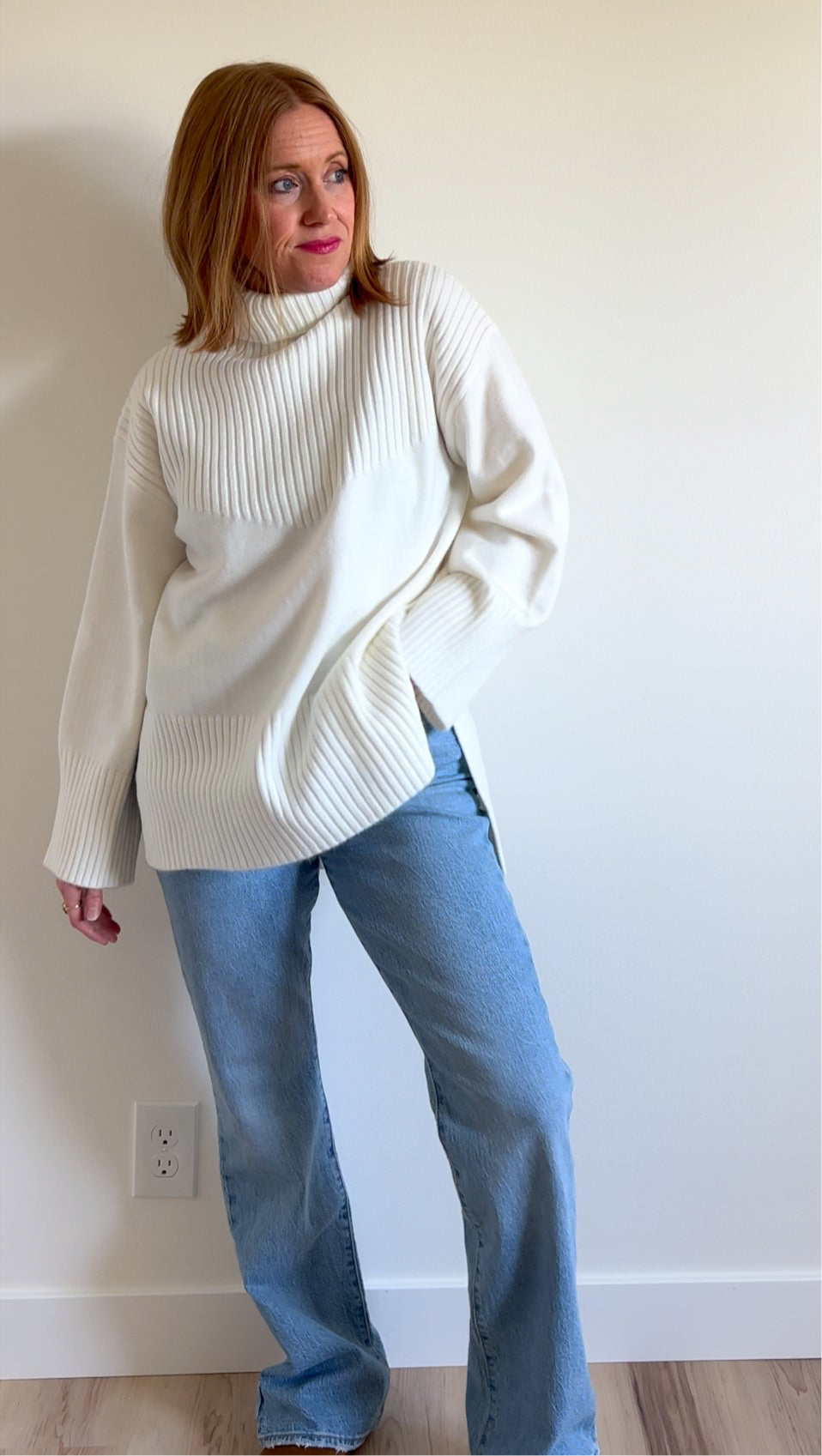 Ribbed Turtleneck Sweater