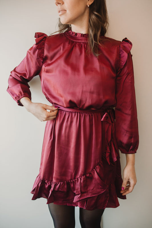 Holland and Bloom Collab Asymmetrical Flounce Mini Dress