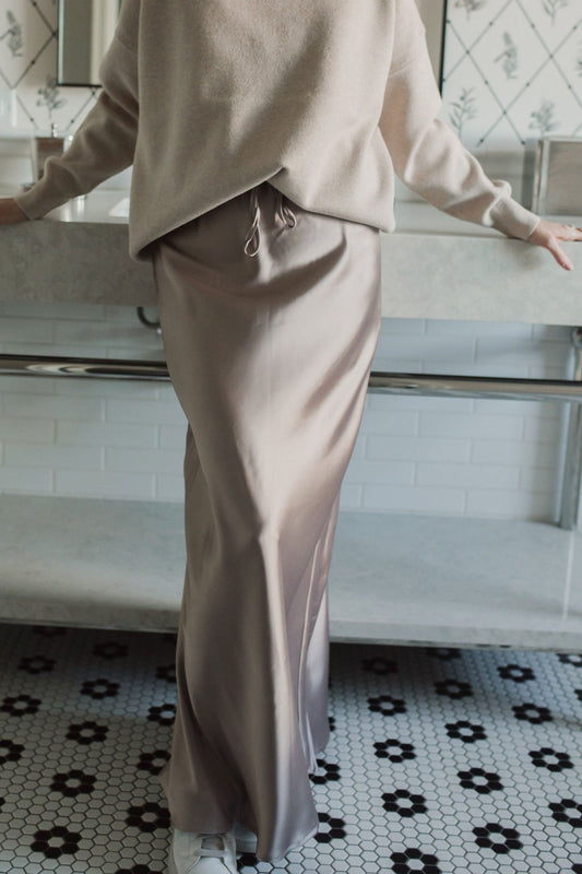 Holland and Bloom Collab Satin Maxi Skirt