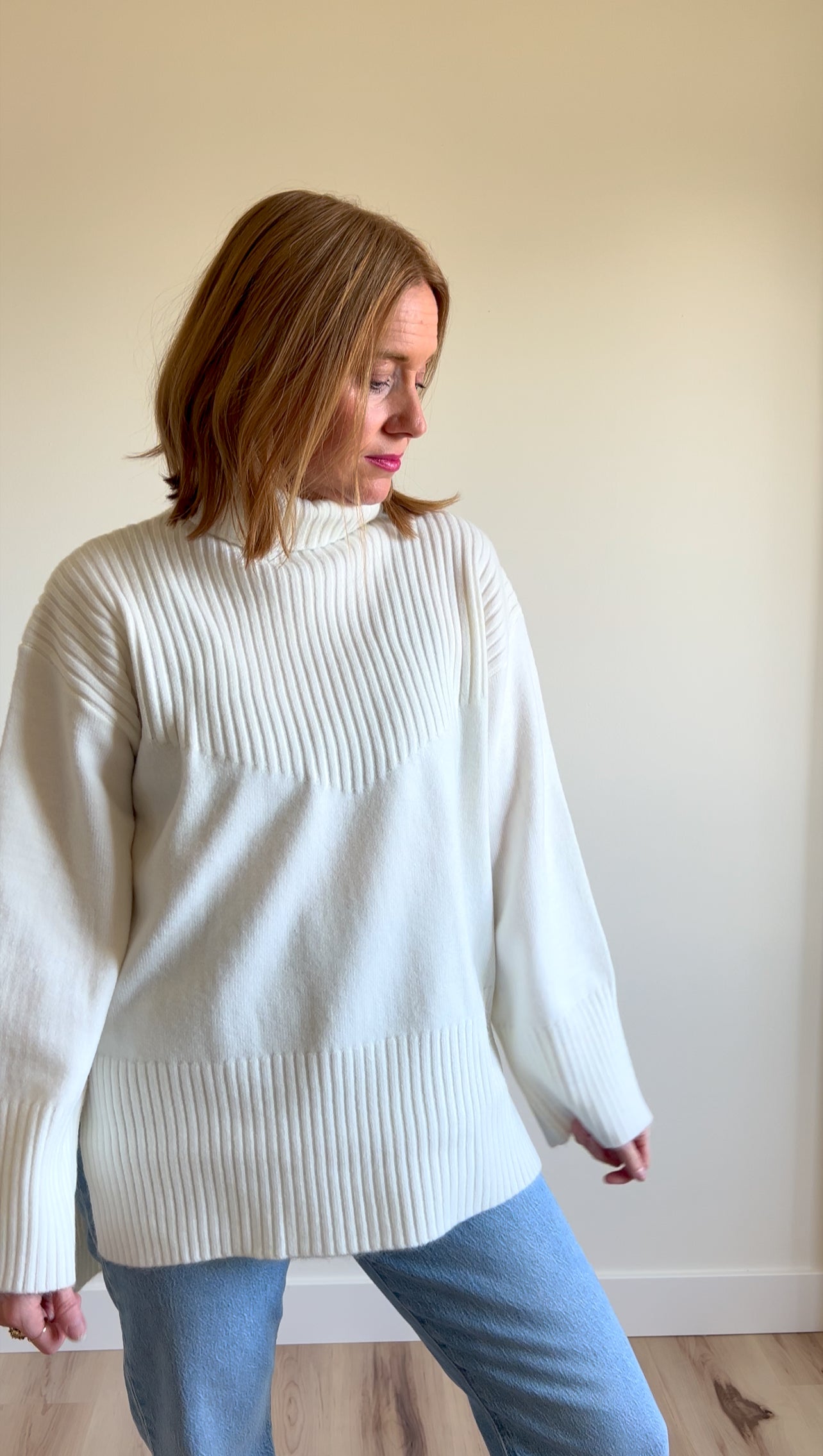 Ribbed Turtleneck Sweater