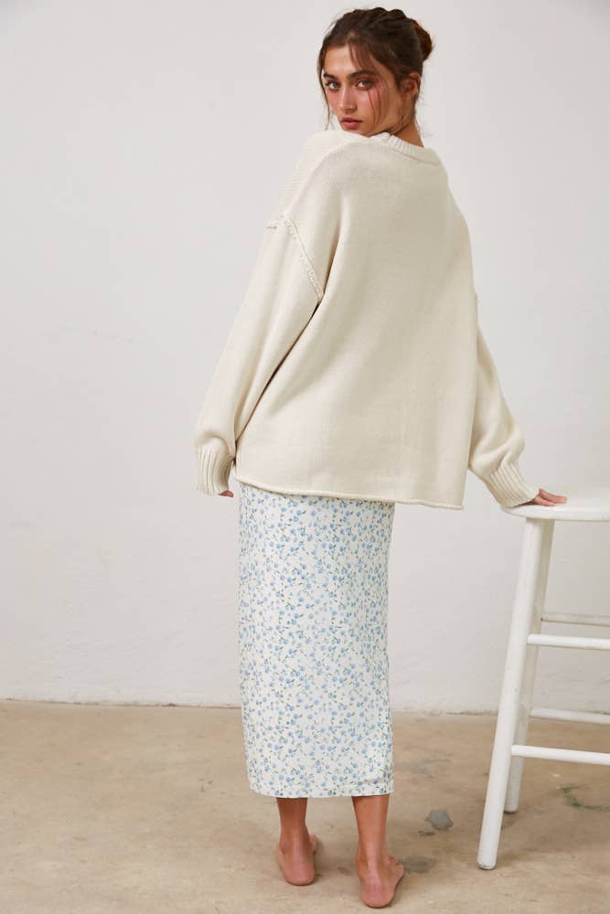 Relaxed Boyfriend Crew Sweater
