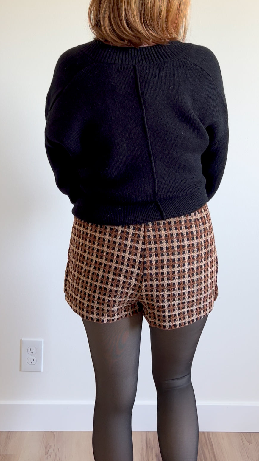 Woven Tweed Skort