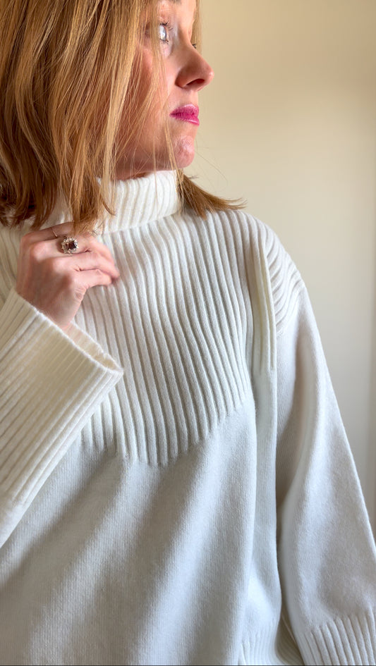 Ribbed Turtleneck Sweater