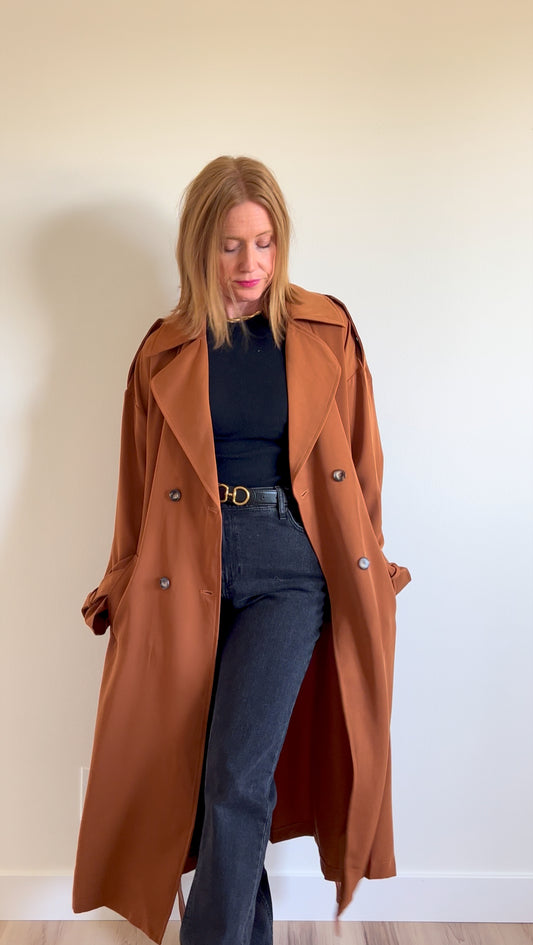 Shining Star Brown Trench