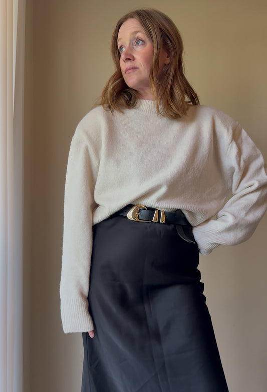 Chic Creamy Cozy Sweater