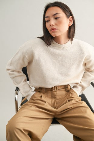 Chic Creamy Cozy Sweater