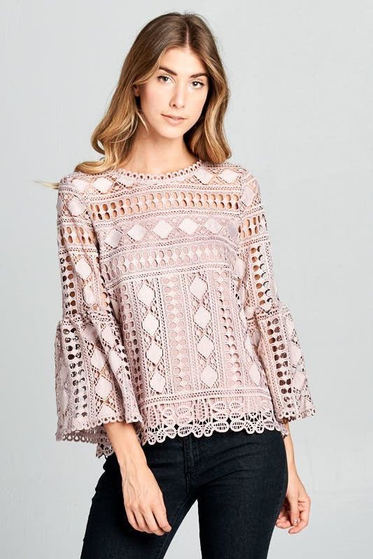 Blush Lace Top