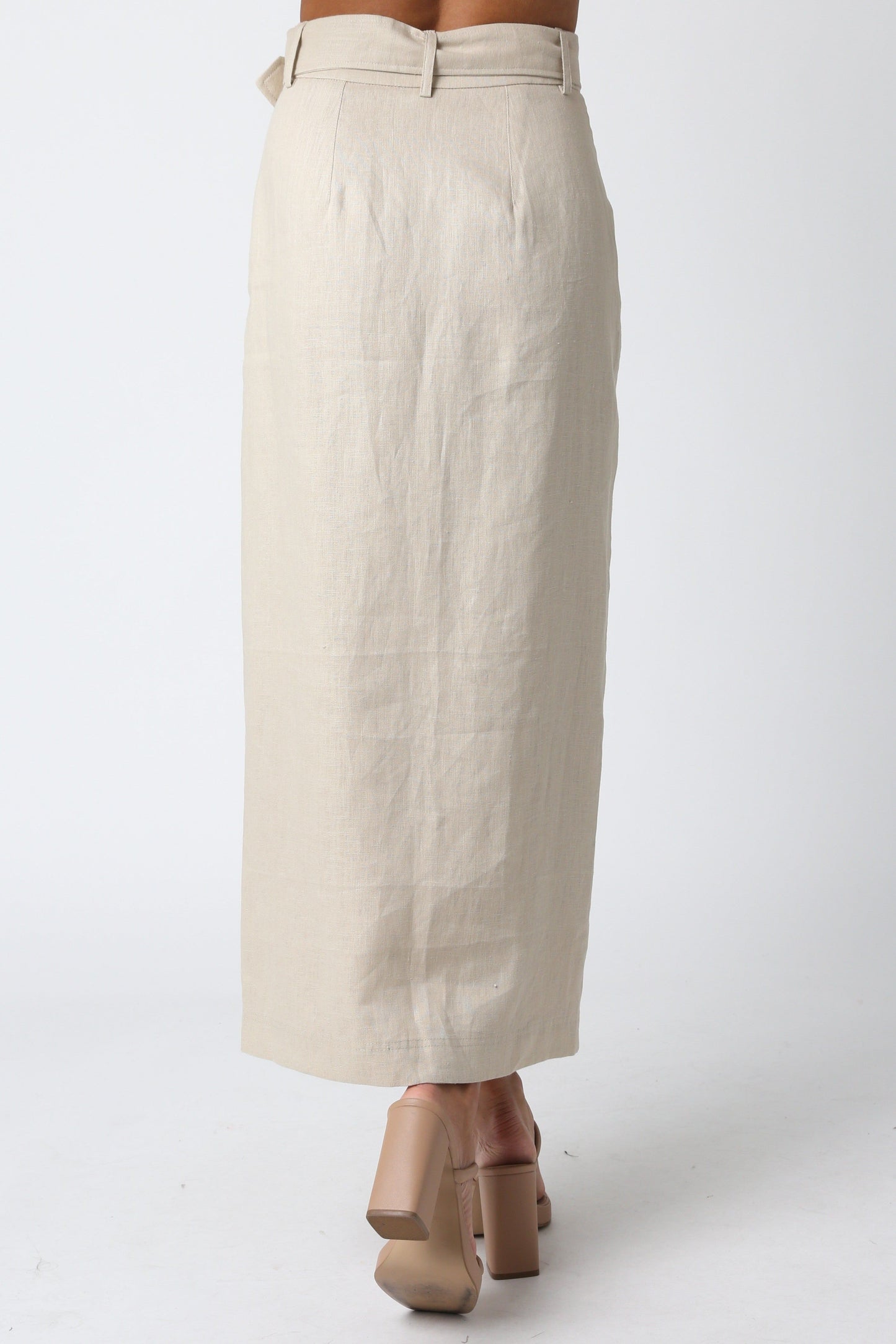 Linen Midi Skirt