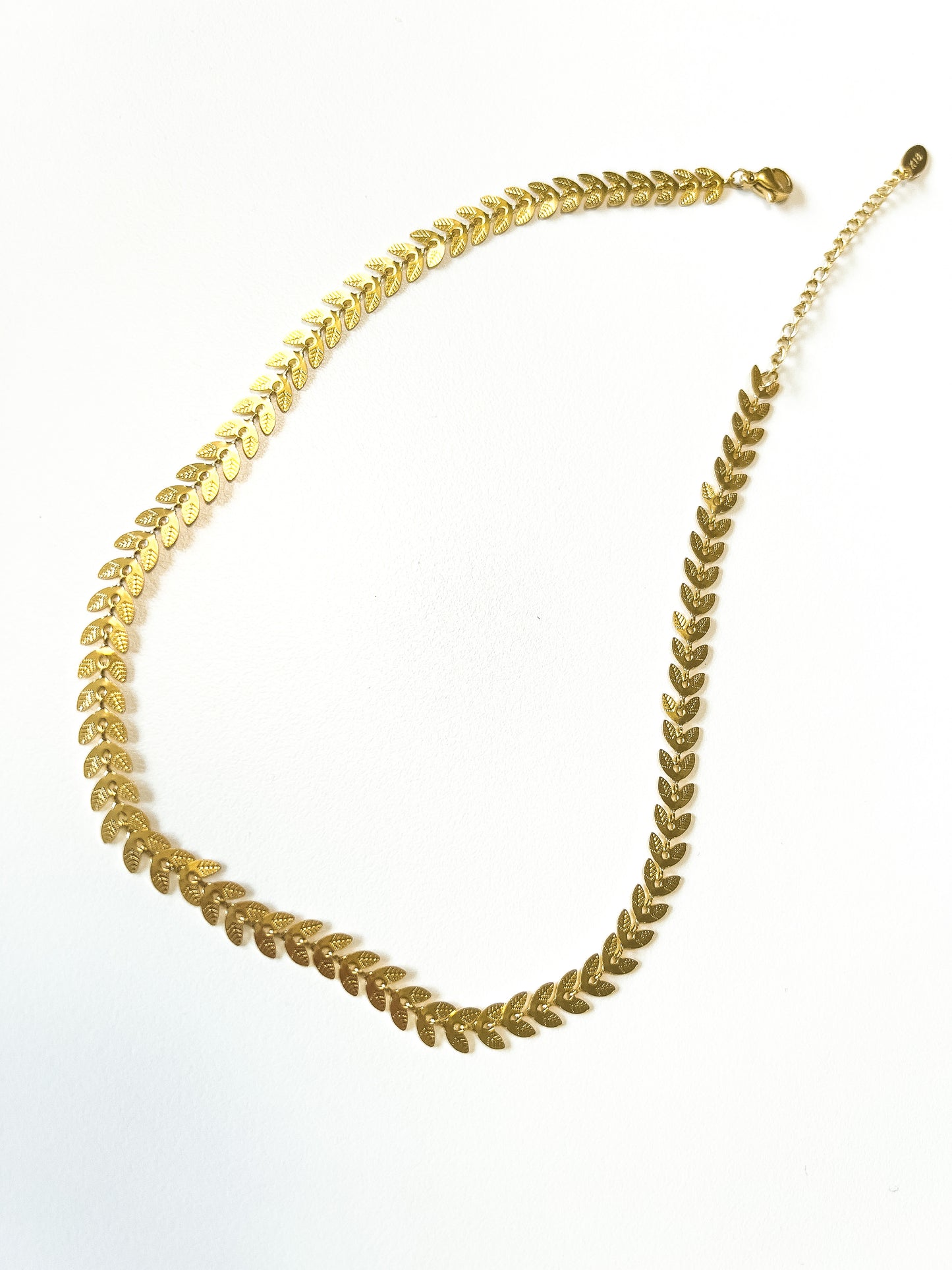 Golden Falling Leaves Necklace